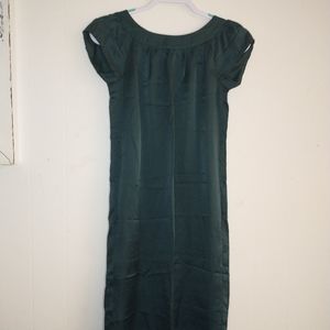 Banana Republic silk green shift dress